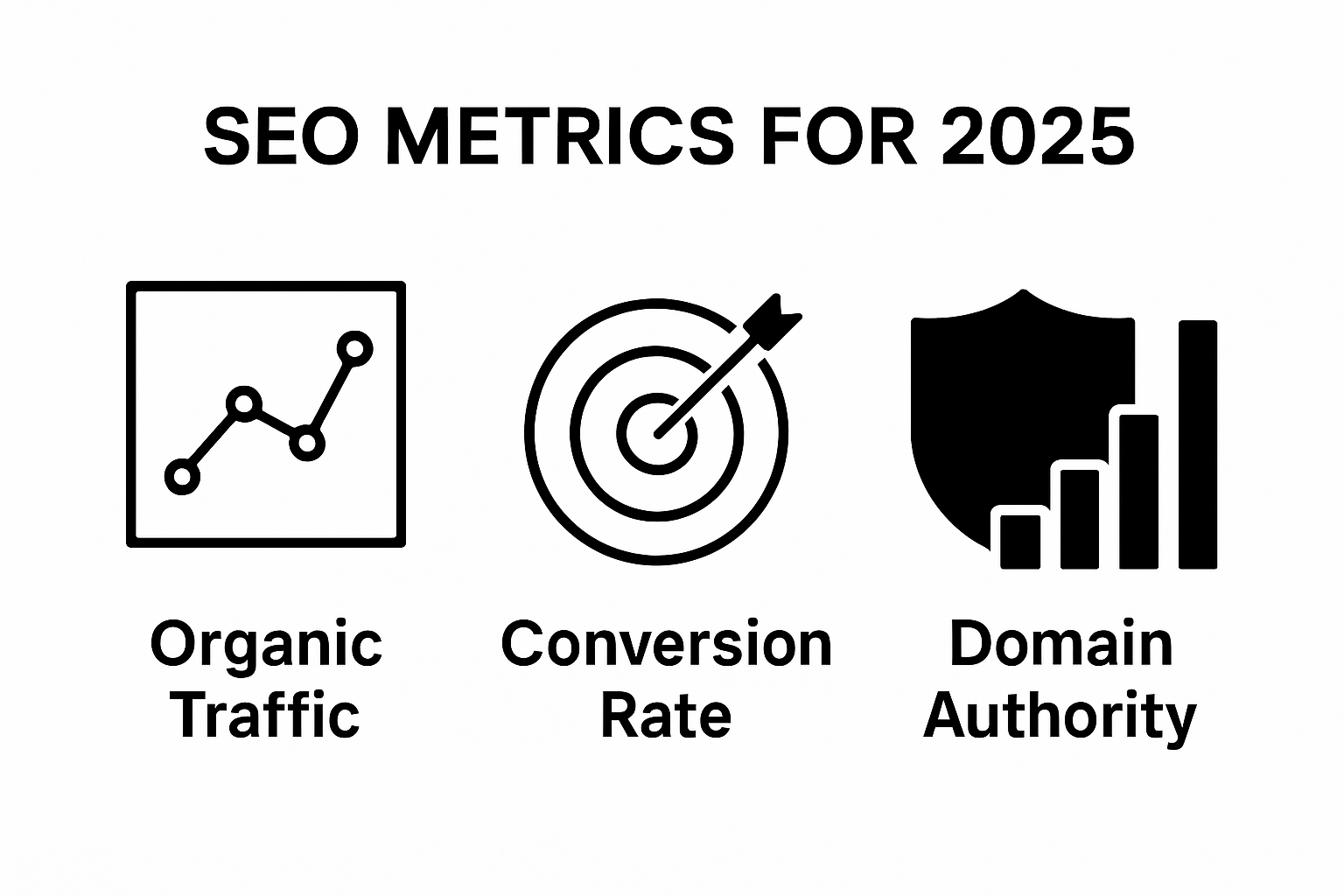 visual comparison of three essential SEO metrics