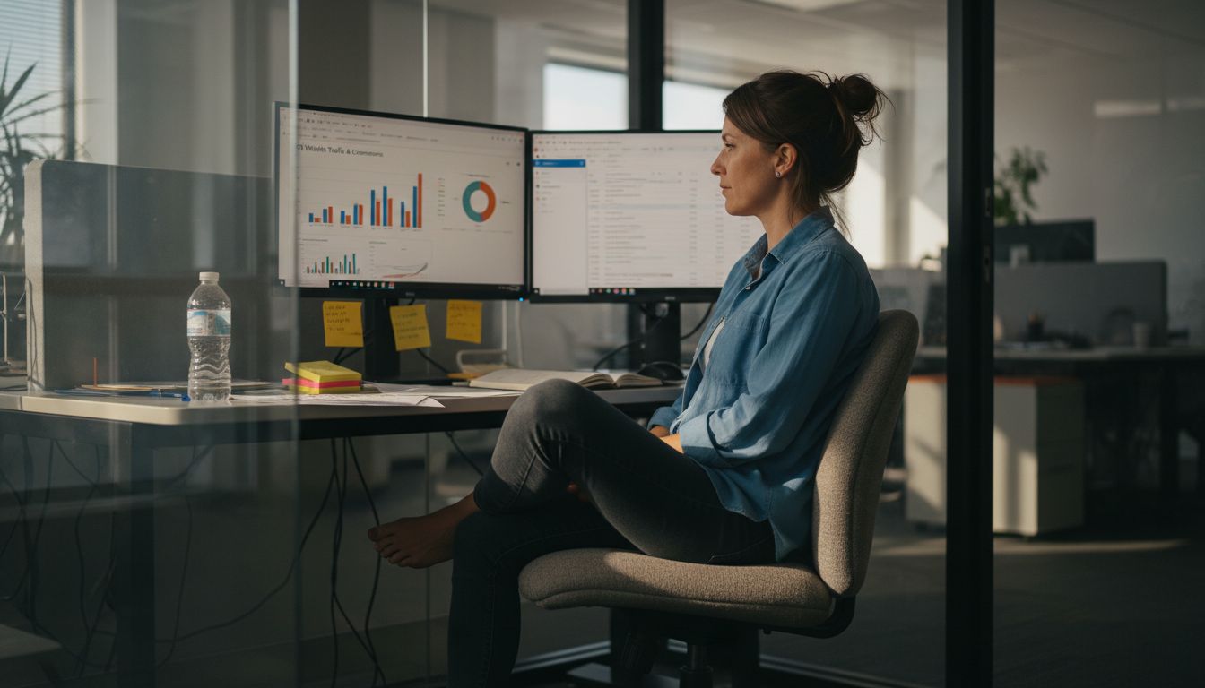 Marketer compares web analytics dashboards