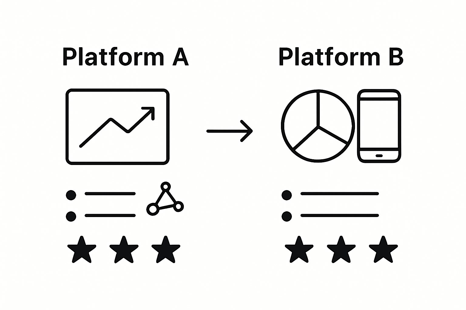 Infographic comparing analytics platforms