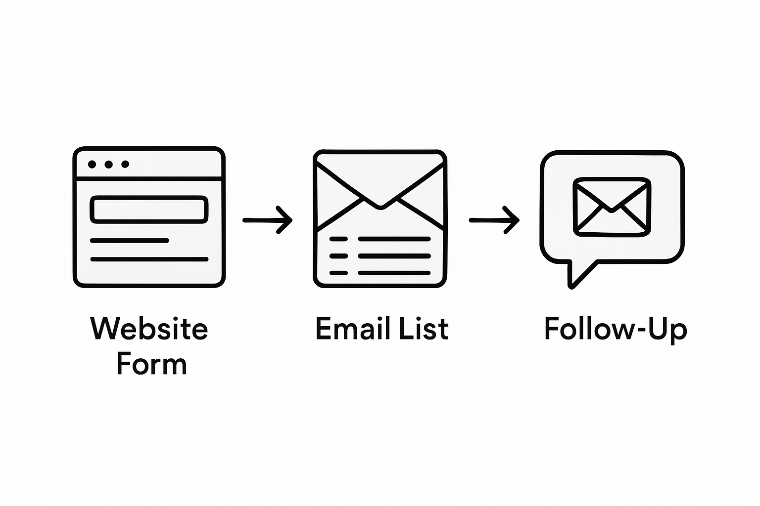 Infographic of lead capture and tracking steps