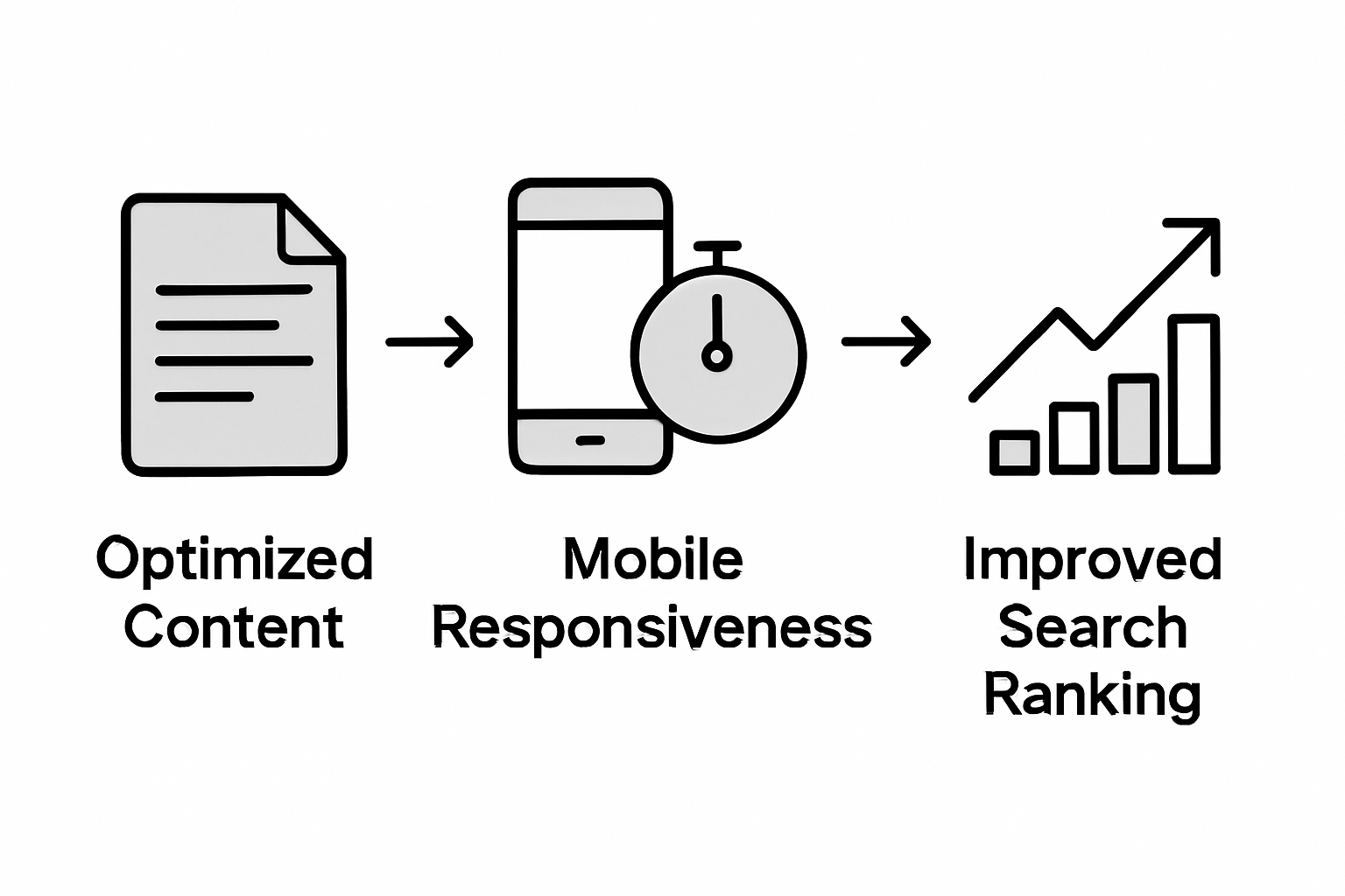 Infographic showing core local SEO ranking factors