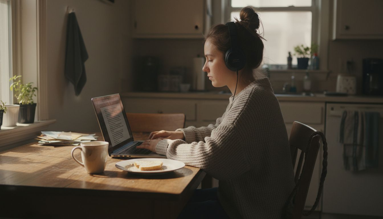 Screen reader user accessing dental website