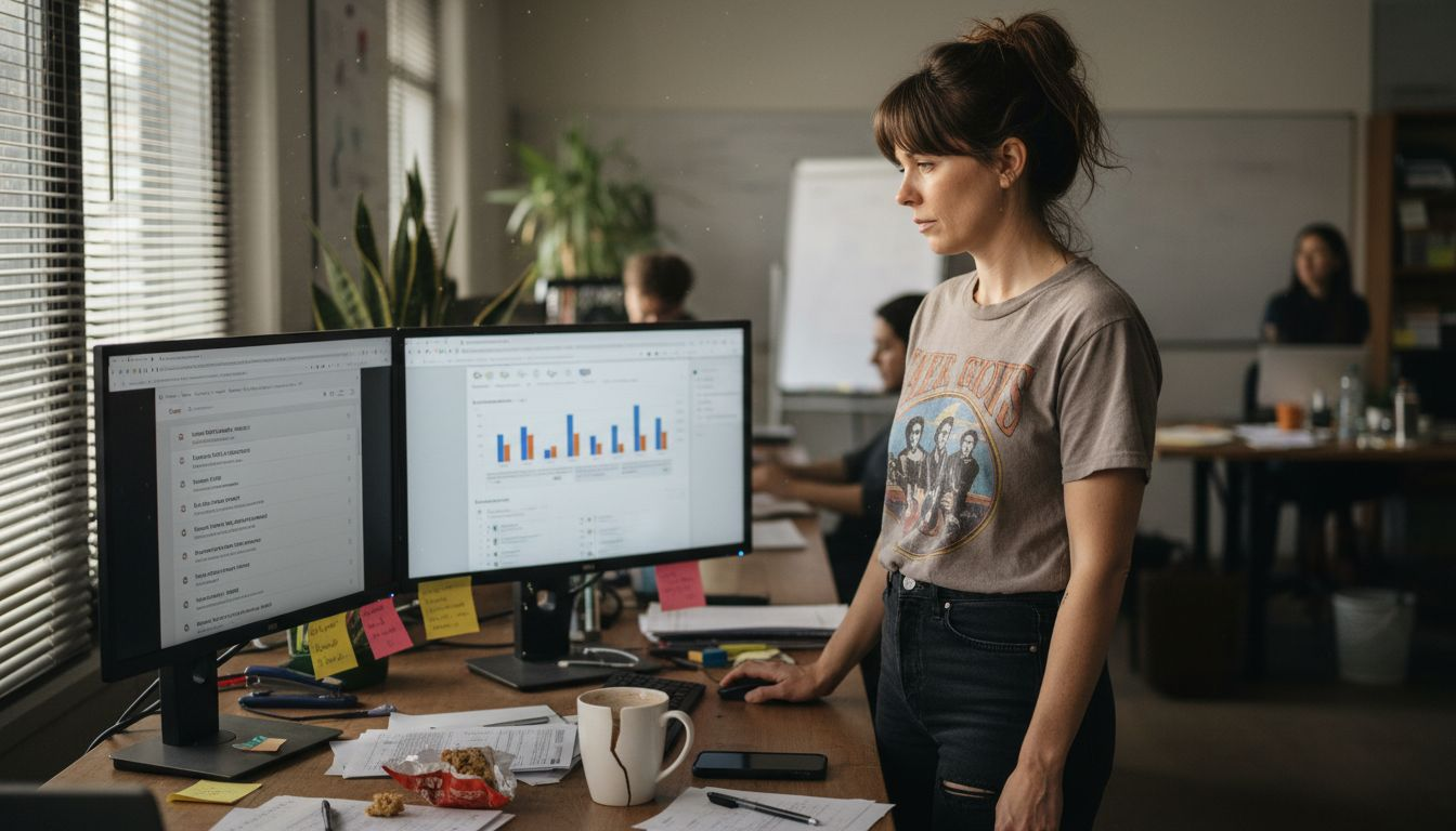 Digital marketer comparing search result categories