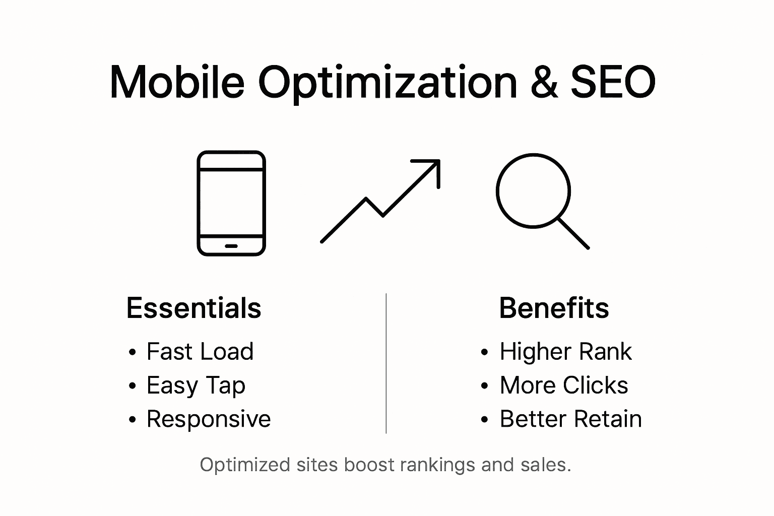 Infographic on mobile optimization benefits for SEO
