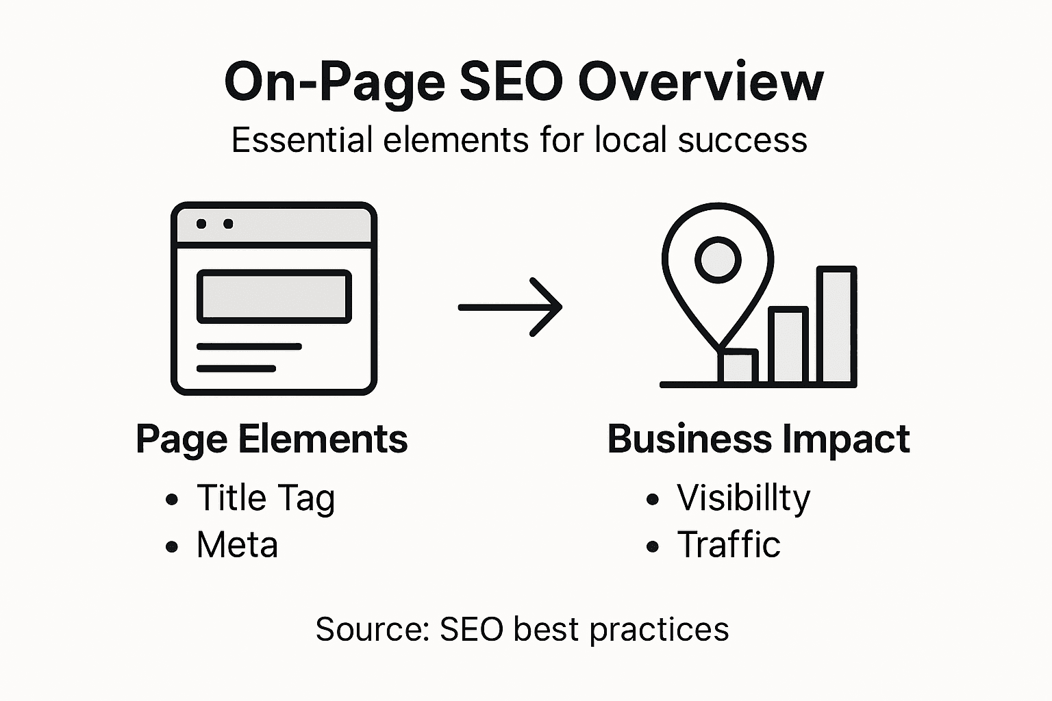 Infographic of core on-page SEO elements