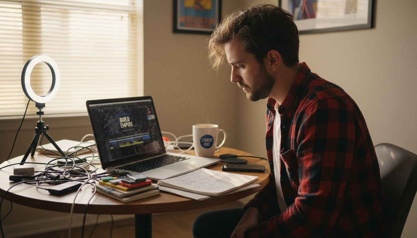 Entrepreneur edits branded video content