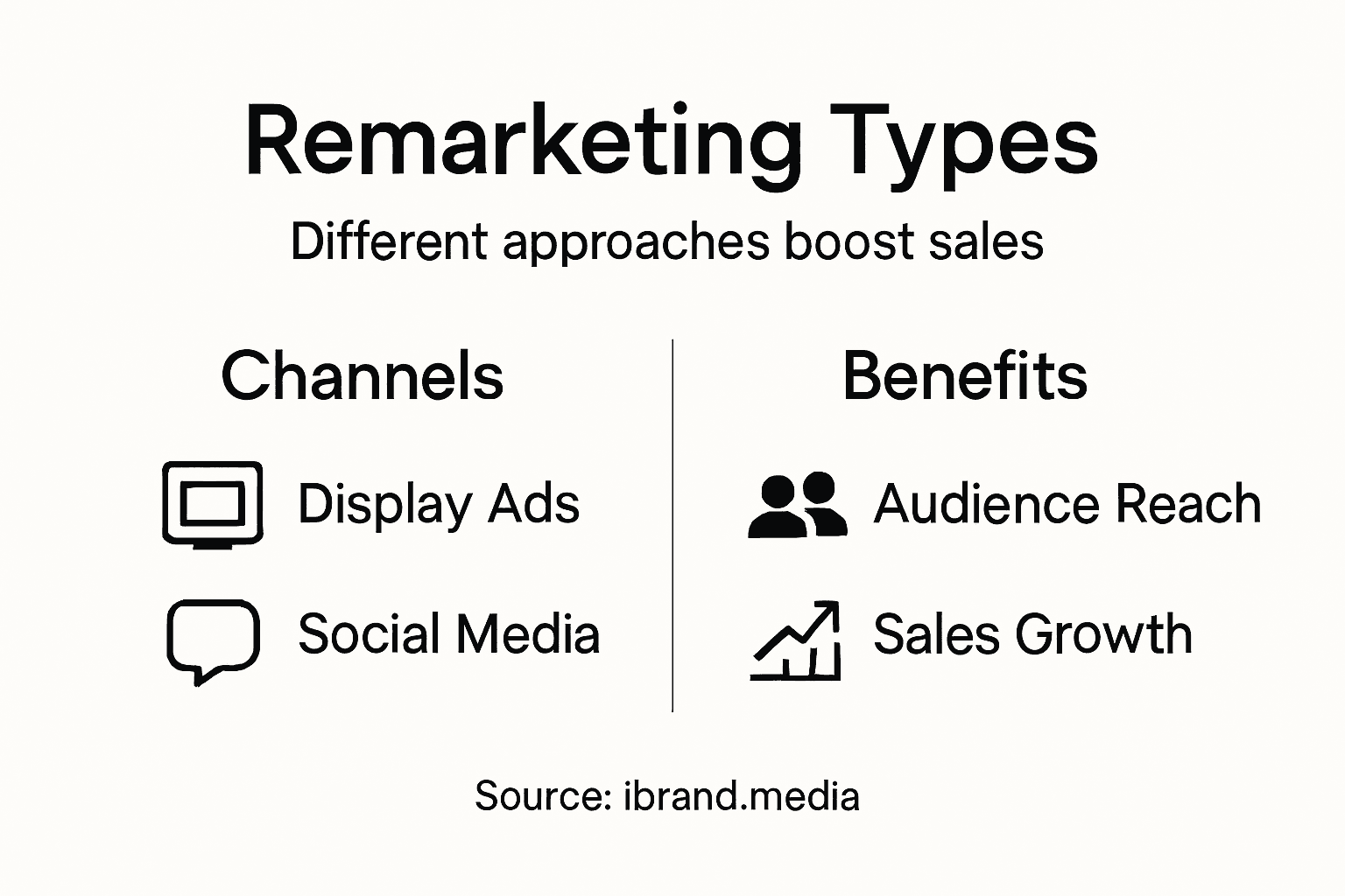 Comparison infographic for remarketing strategies