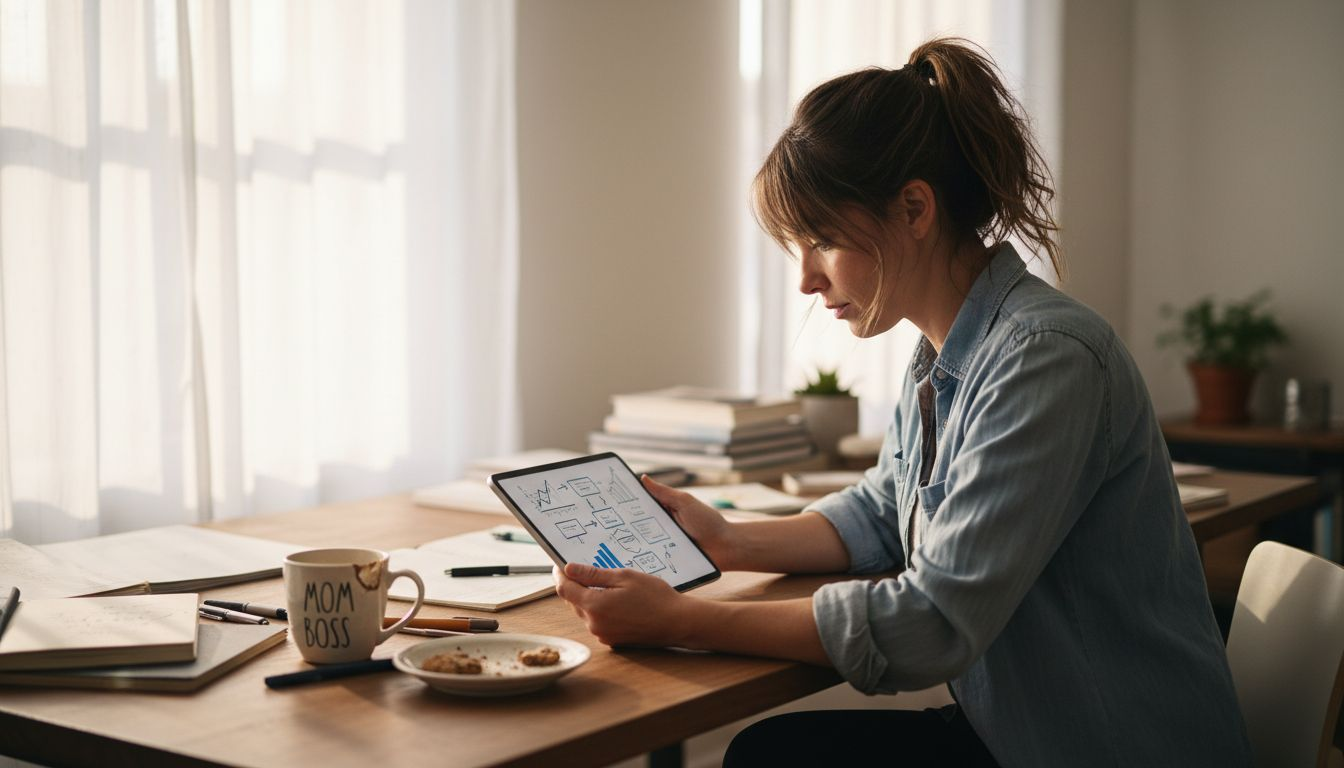 Small business owner reviewing campaign goals