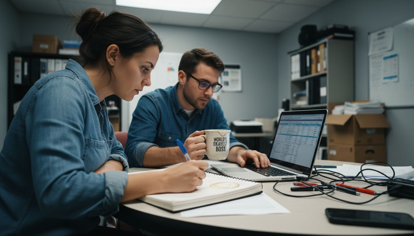 Team reviewing social media analytics