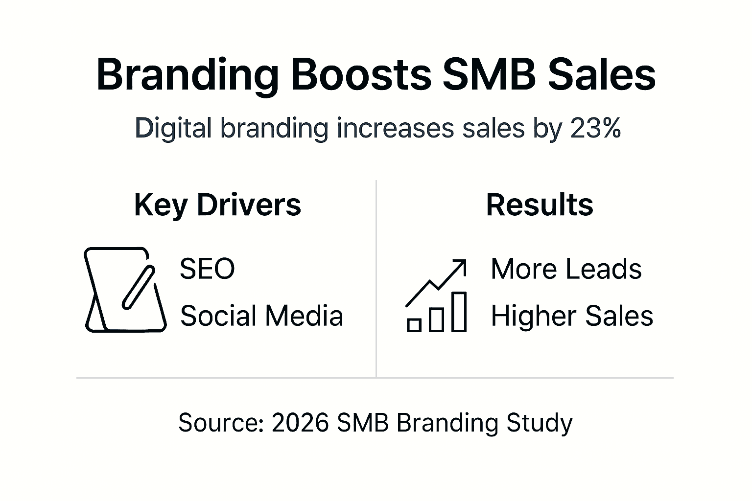Infographic showing branding’s sales impact for SMBs