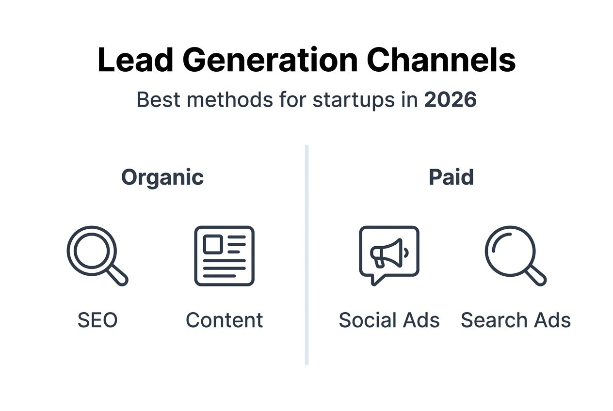Infographic showing lead generation channel overview