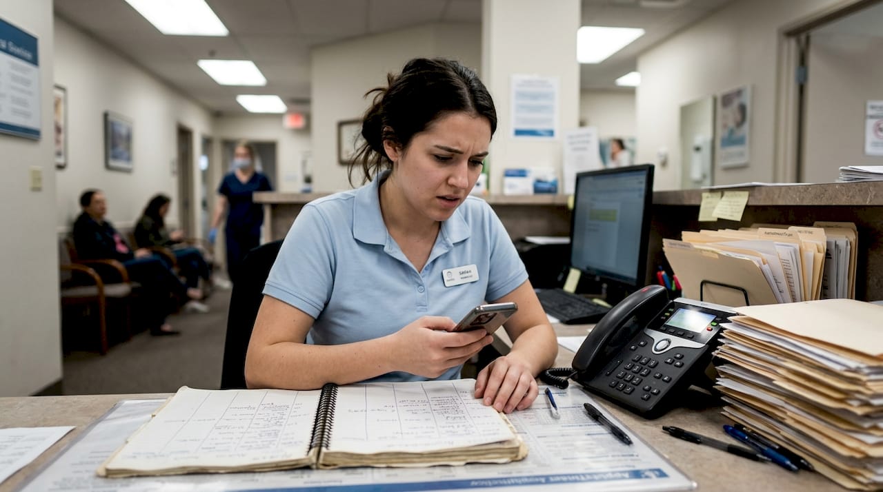 Receptionist struggling with social media tasks