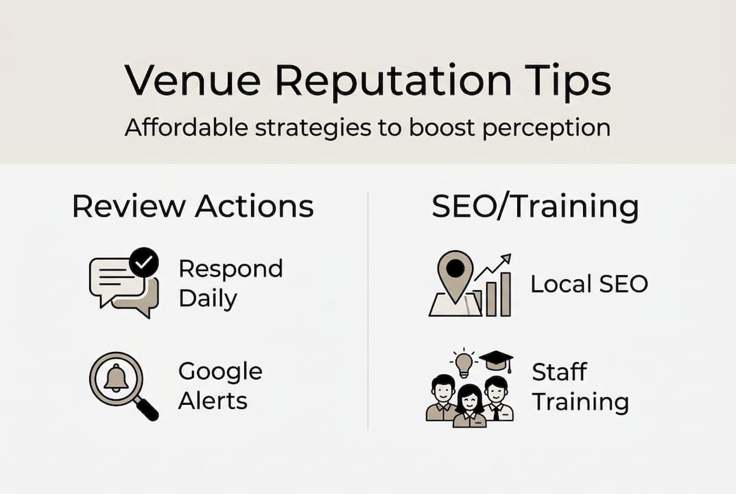 Infographic: venue reputation strategies overview