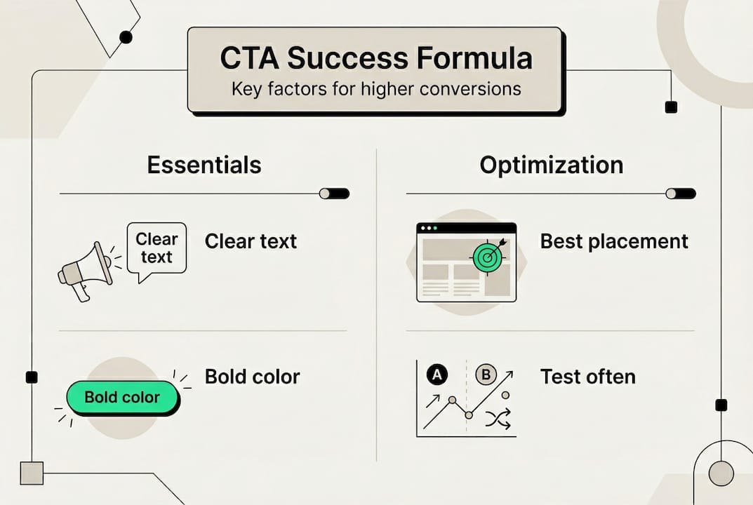 Infographic CTA success formula key steps
