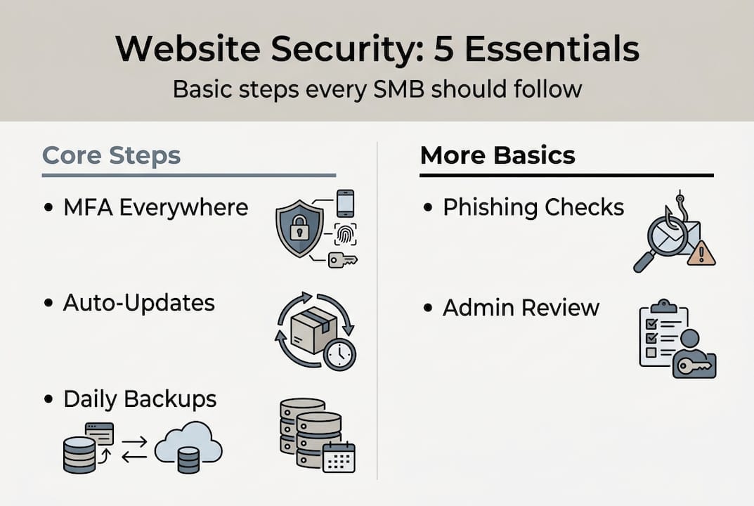 Infographic SMB website security steps checklist