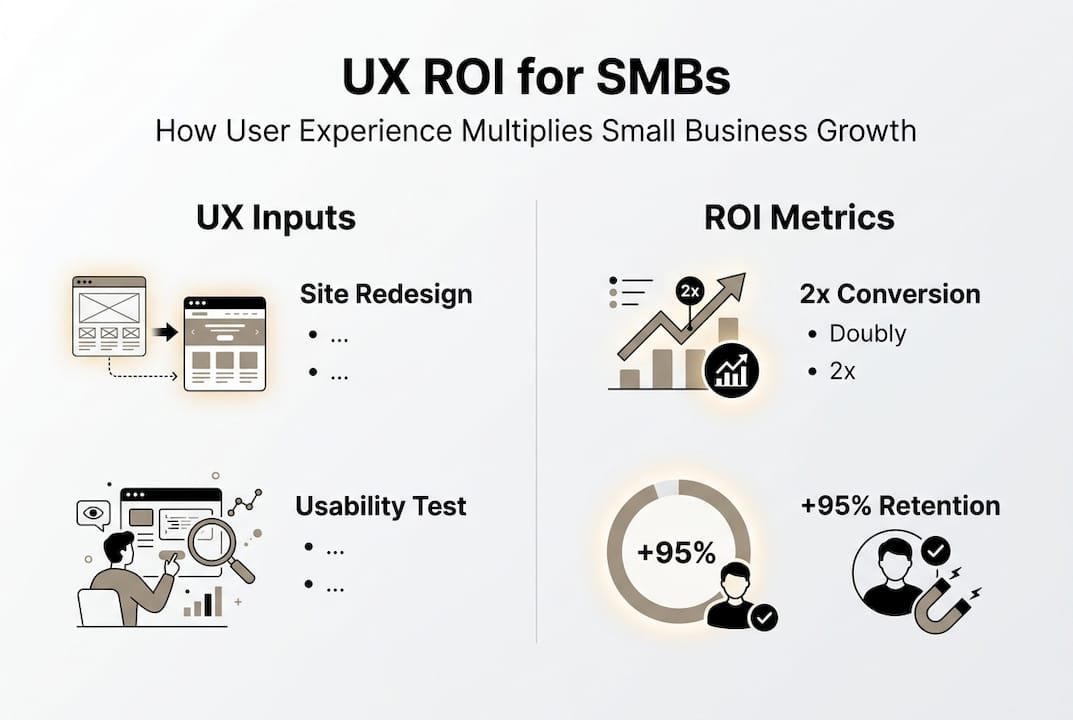 Infographic summarizes ROI of UX design