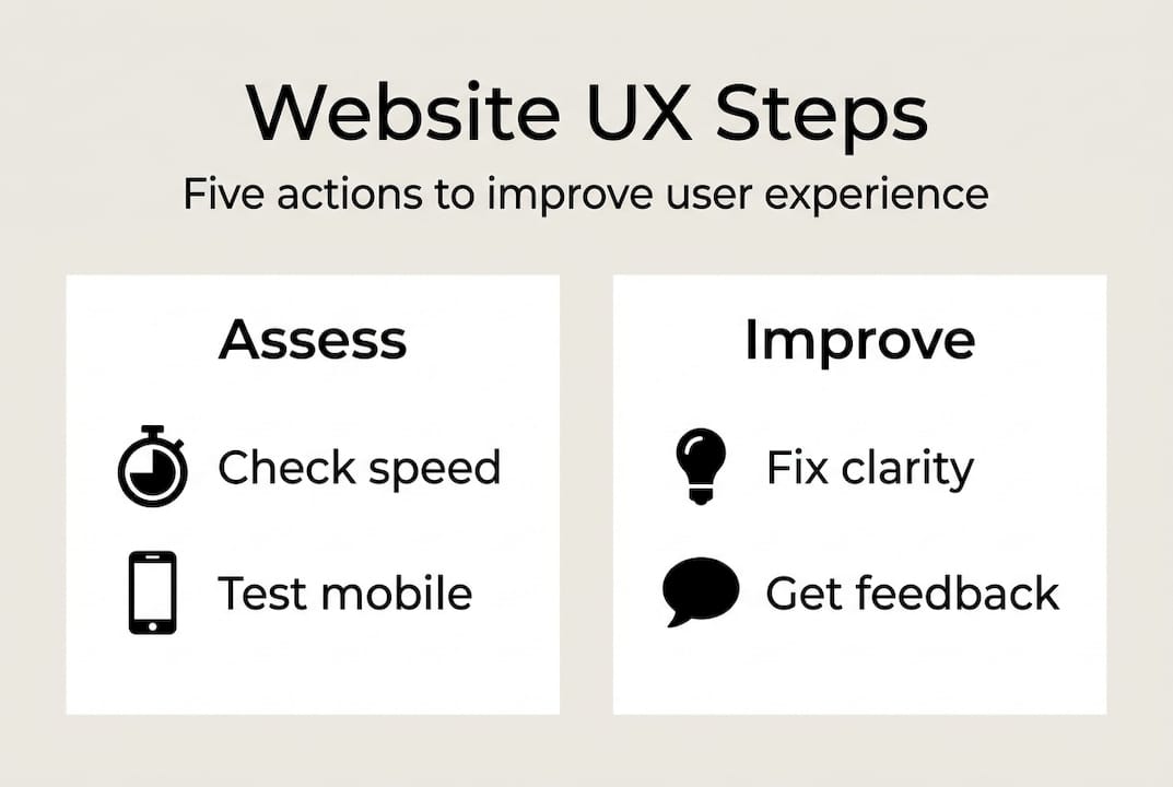 Infographic: steps to improve website user experience