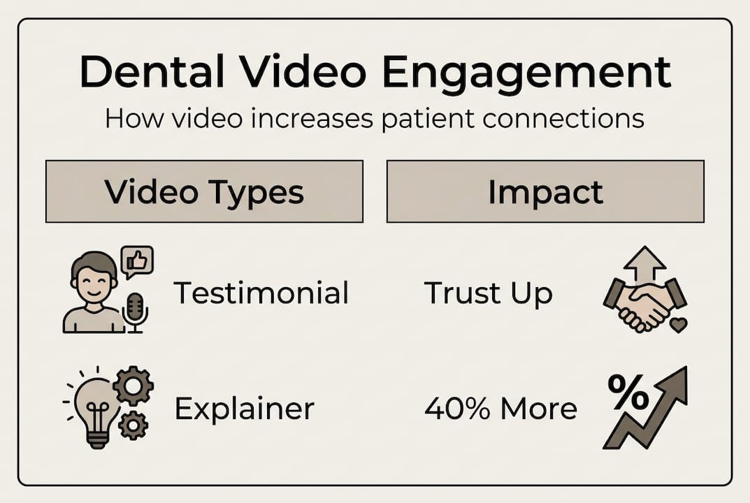 Dental video marketing impact infographic