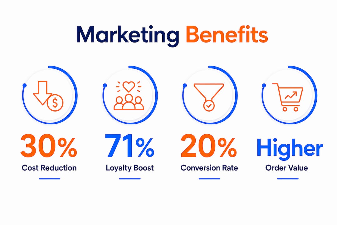 Infographic showing key personalized marketing statistics