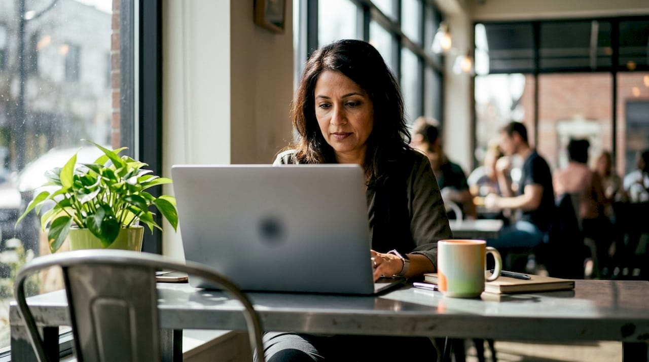 Small business owner updating local citations