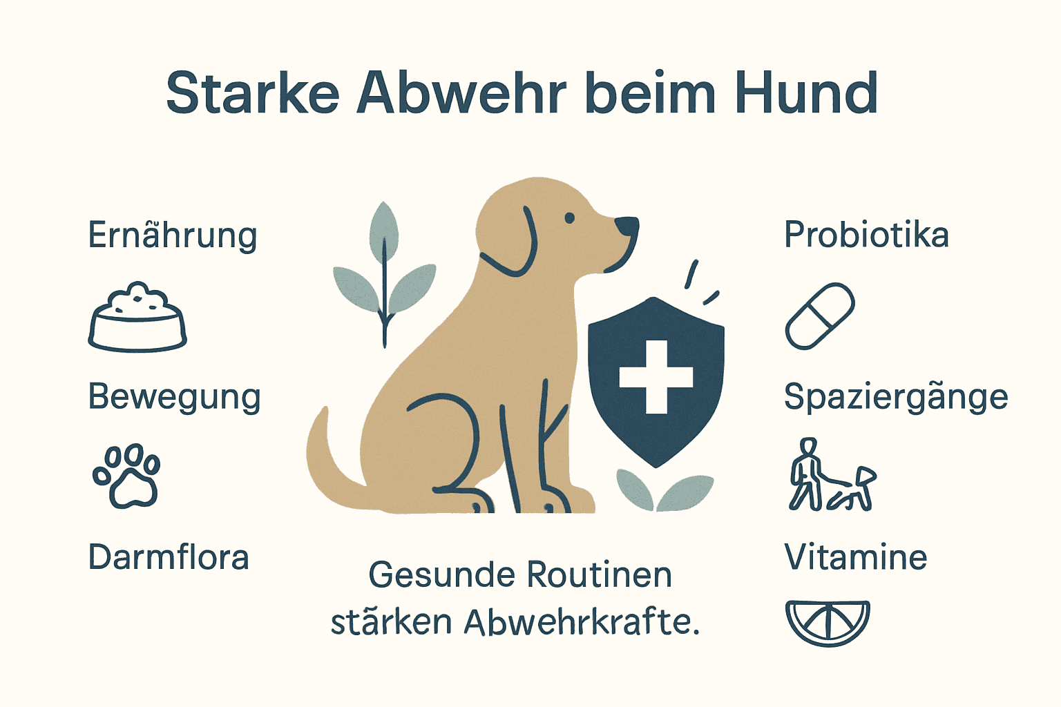 Infografik: So stärkst du das Immunsystem deines Hundes