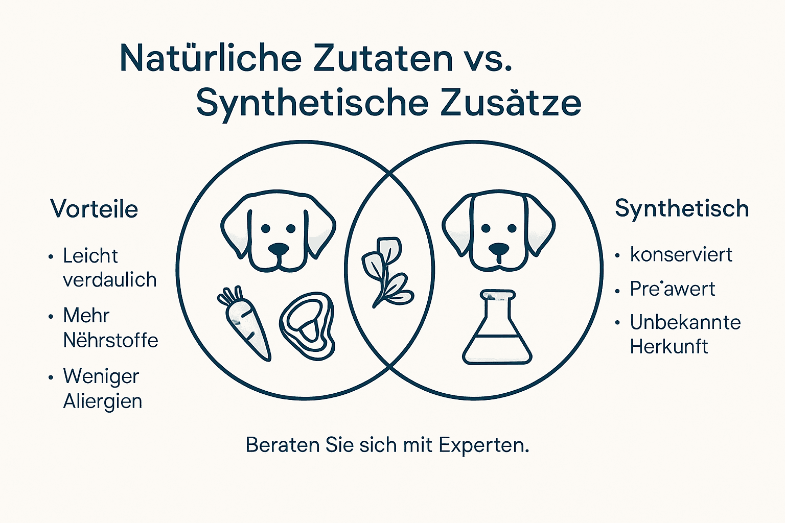 Infografik: Die Vorteile von natürlichen im Vergleich zu künstlichen Zutaten