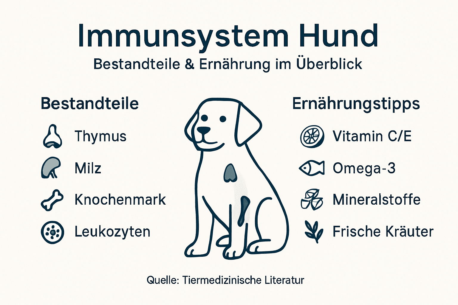 Infografik: So stärken Sie das Immunsystem Ihres Hundes – wertvolle Ernährungstipps für gesunde Vierbeiner