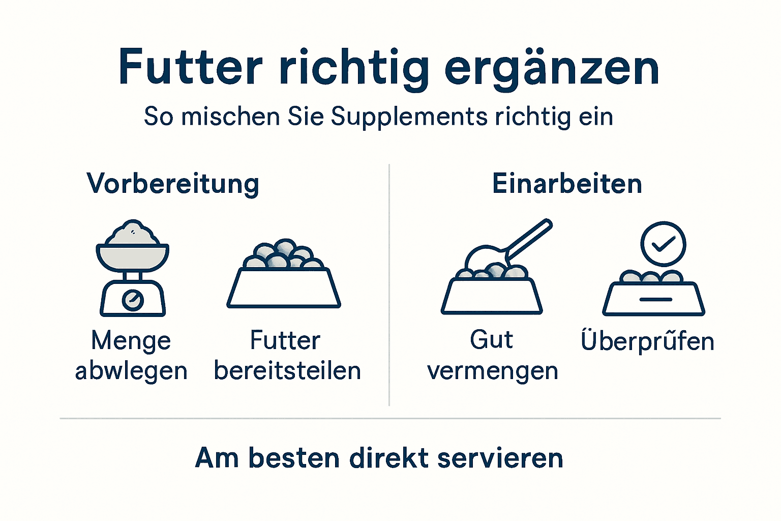 Übersicht: So fügen Sie Nahrungsergänzungen richtig ins Hundefutter hinzu