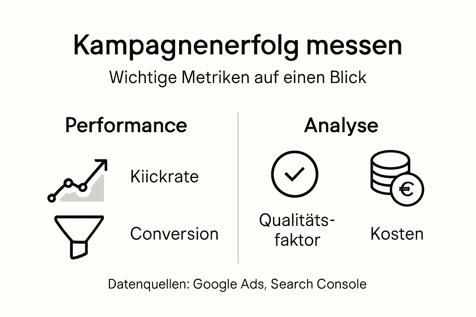 Infografik: Die wichtigsten Kennzahlen für erfolgreichen Google Ads Einsatz