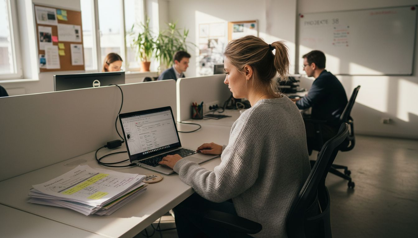 Ein Analyst prüft die Leistungsdaten im Google Ads Workspace.