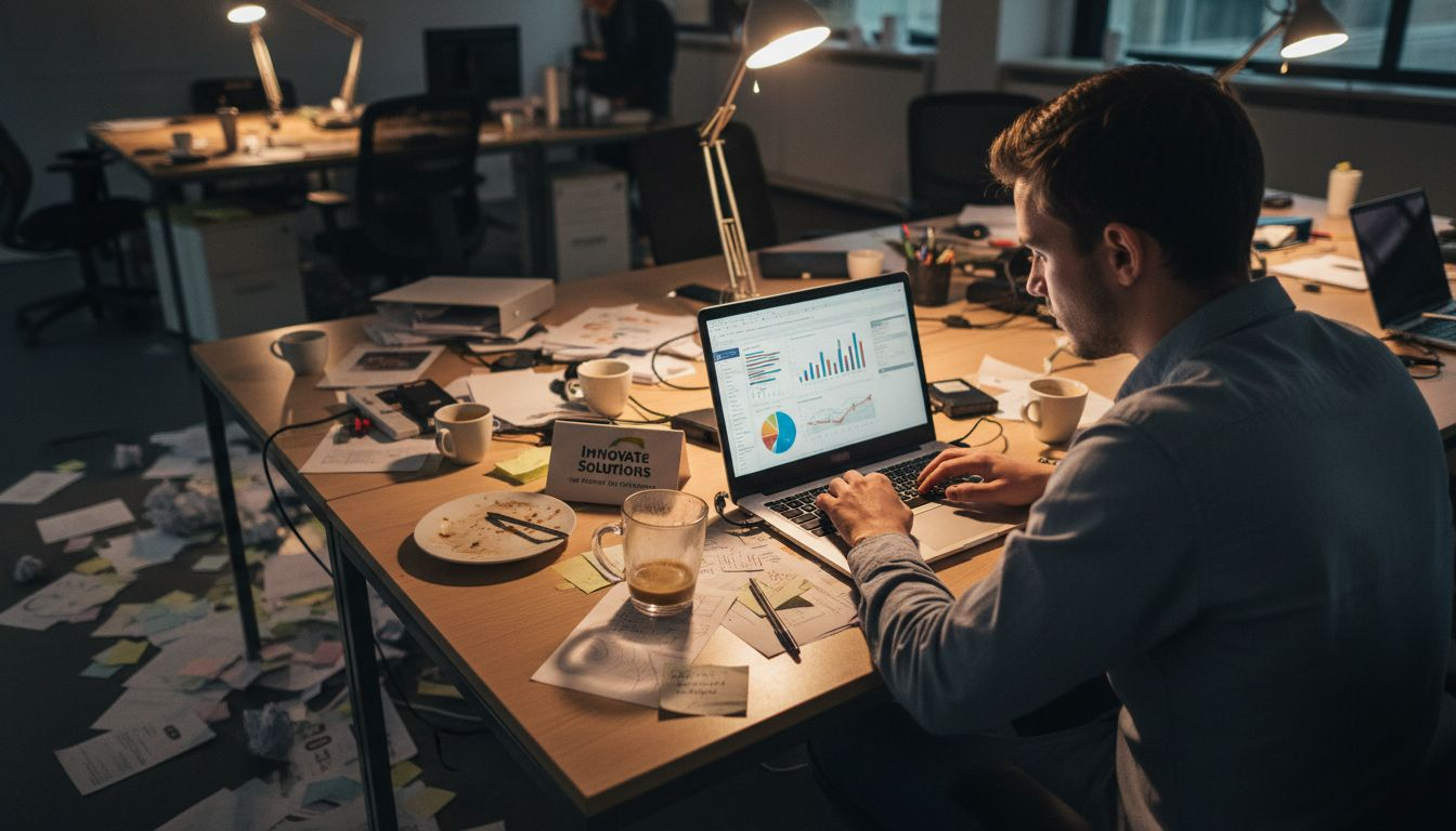 Am Abend sitzt der Analyst am Schreibtisch und nimmt die aktuellen Kampagnendaten genau unter die Lupe.