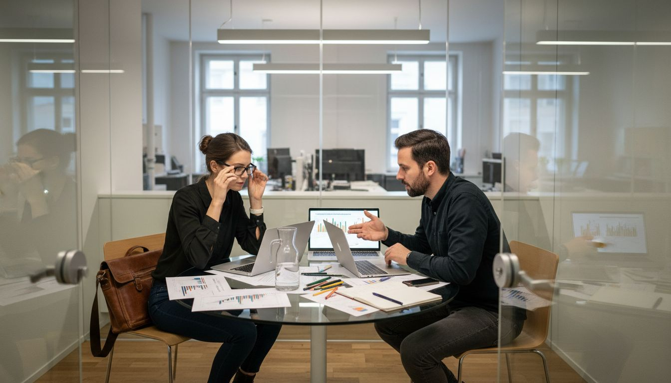 Besprechung im Team zur Auswertung der aktuellen Kampagnenergebnisse