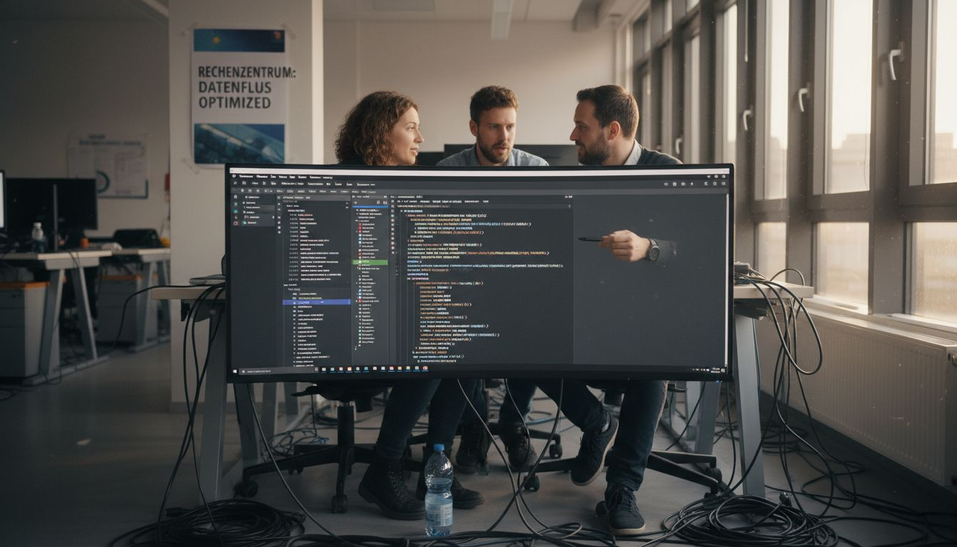 Das Technikteam diskutiert die Struktur und das Fundament unserer Website.