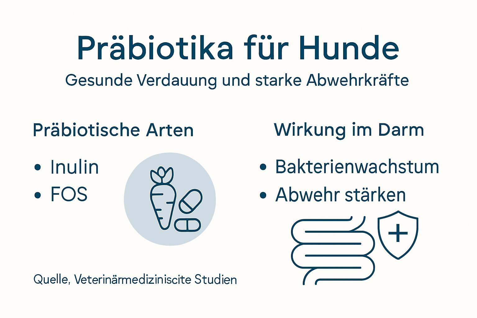 Infografik: Präbiotika für Hunde – Typen und ihre Vorteile