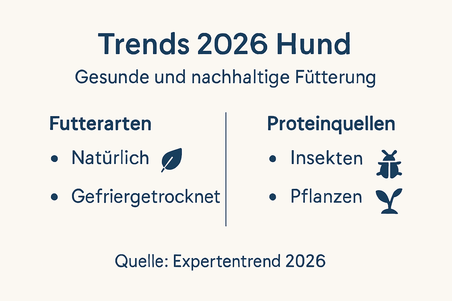 Trends in der Hundeernährung 2026 – Ein Überblick als Infografik