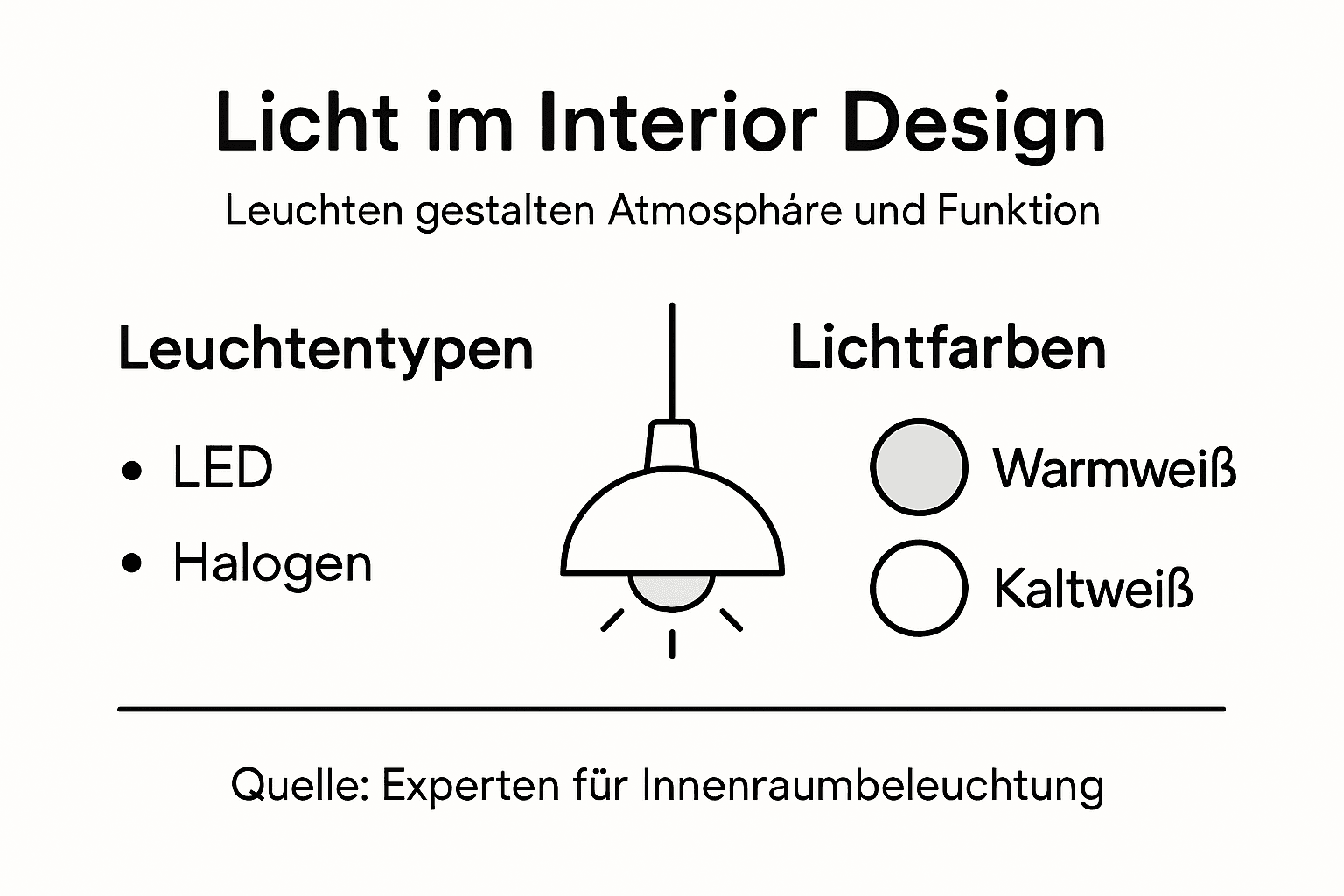 Übersicht: Verschiedene Lichtarten und ihre Farbtemperaturen auf einen Blick