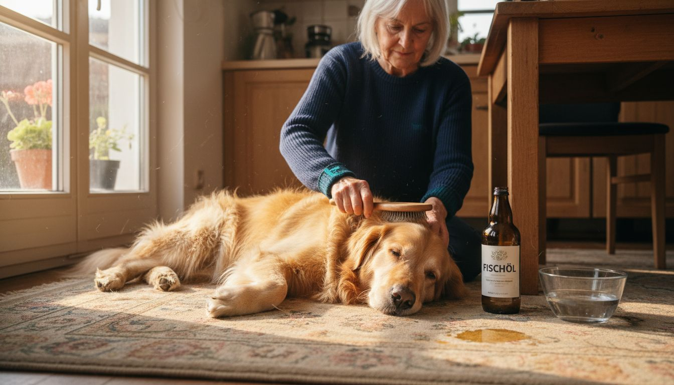 Für ein gesundes und glänzendes Hundefell ist regelmäßiges Bürsten unverzichtbar. Wer zusätzlich auf eine hochwertige Omega-Fettsäuren-Ergänzung achtet, unterstützt die Fellpflege optimal und sorgt dafür, dass das Fell des Vierbeiners besonders weich und geschmeidig bleibt.