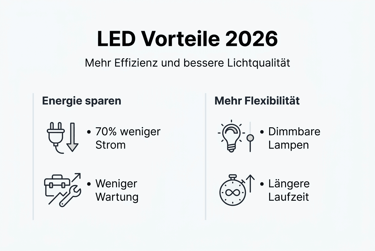 Übersicht: Die wichtigsten Vorteile von LED-Beleuchtung für Unternehmen