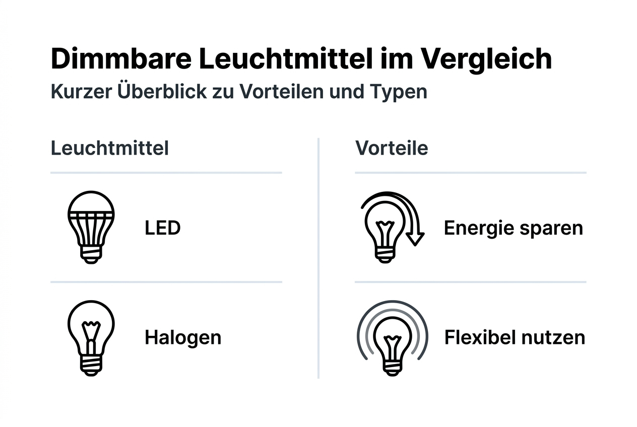 Vergleichsdarstellung: Welche dimmbaren Leuchtmittel schneiden im Überblick am besten ab?
