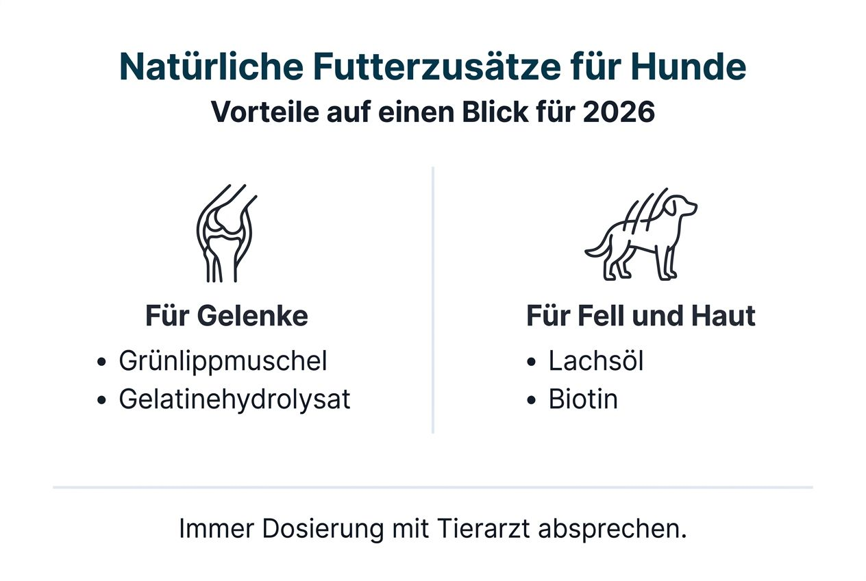 Übersicht: Natürliche Zusätze fürs Hundefutter – was Ihrem Vierbeiner wirklich guttut