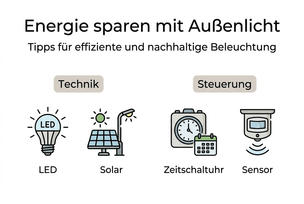 Infografik: So machen Sie Ihre Außenbeleuchtung nachhaltig und energiesparend