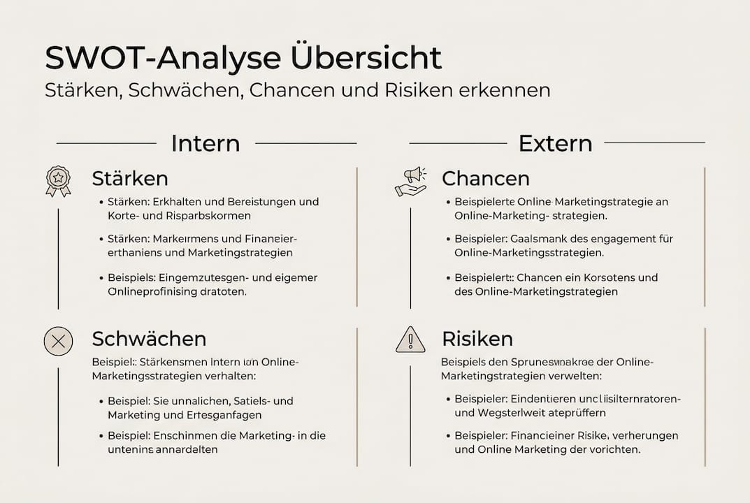SWOT-Analyse im Online-Marketing: Die wichtigsten Erkenntnisse als Infografik