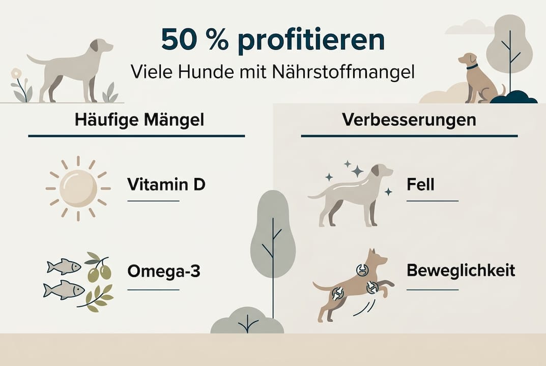 Infografik: Was fehlt Hunden und wie können Ergänzungen helfen?
