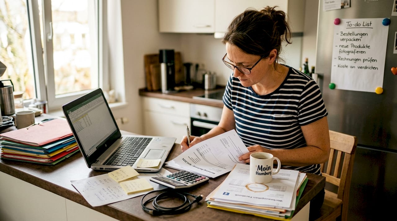 Ein Onlinehändler überprüft seine Marketingausgaben an der Kasse.
