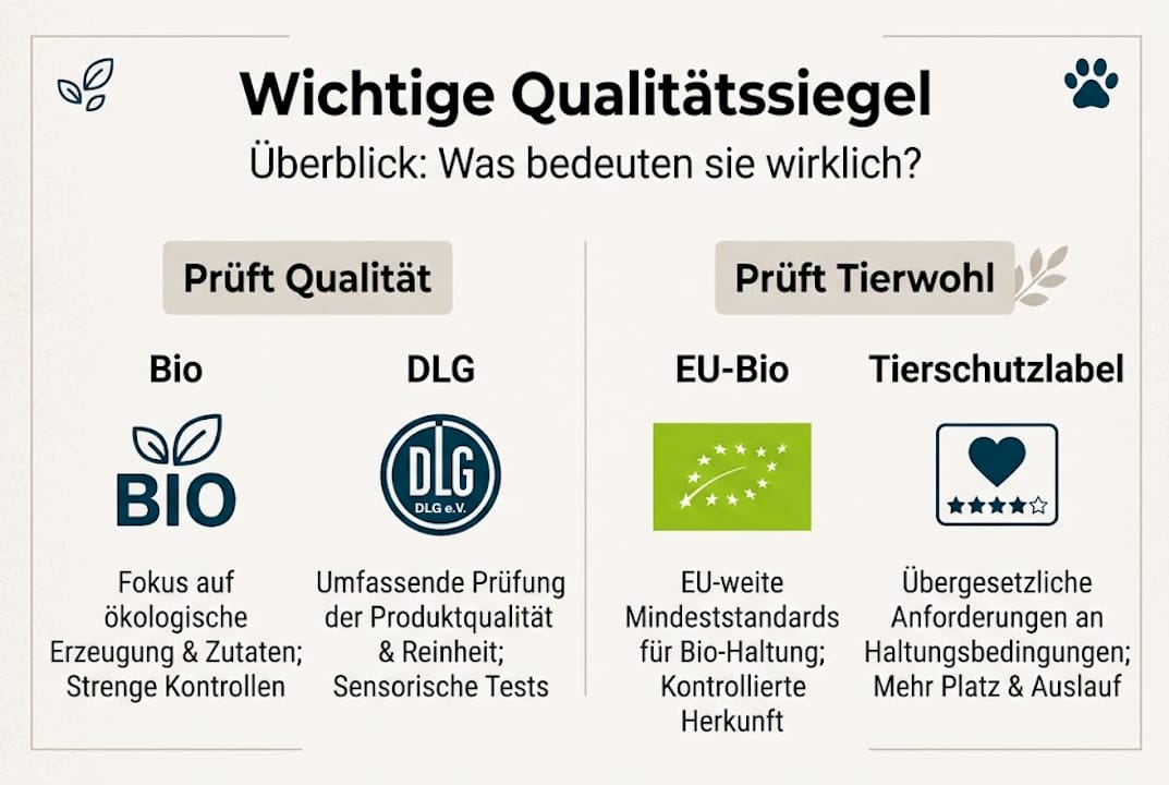 Übersicht: Wichtige Qualitätssiegel für Heimtierprodukte auf einen Blick