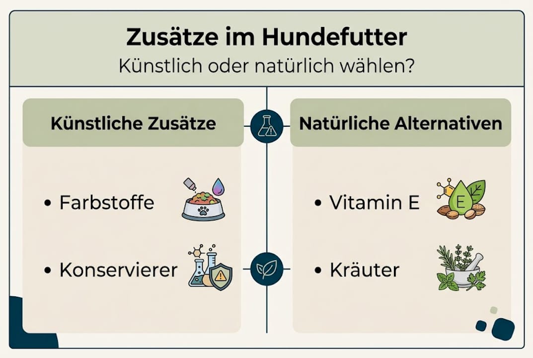 Infografik: Künstliche Zusätze und ihre natürlichen Alternativen im Vergleich