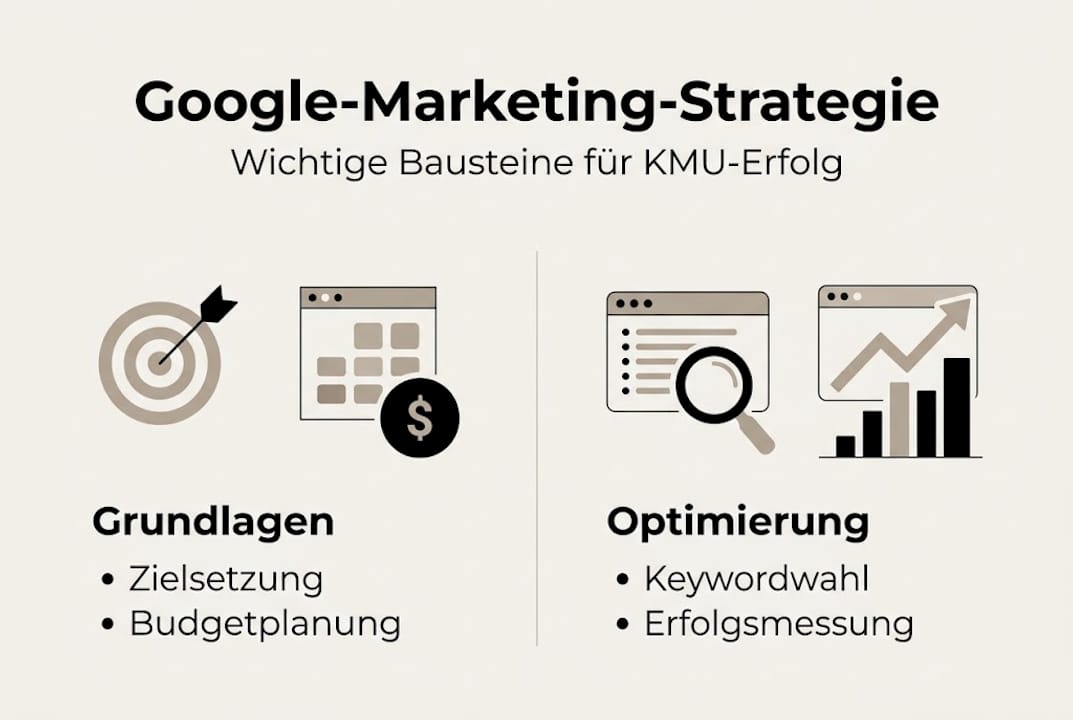 Infografik: Google-Marketing auf einen Blick – Erfolgsstrategien für kleine und mittlere Unternehmen