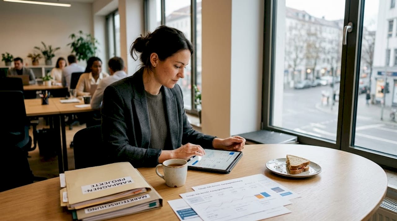 Das E-Commerce-Team wertet die Ergebnisse der aktuellen Marketingkampagne aus.