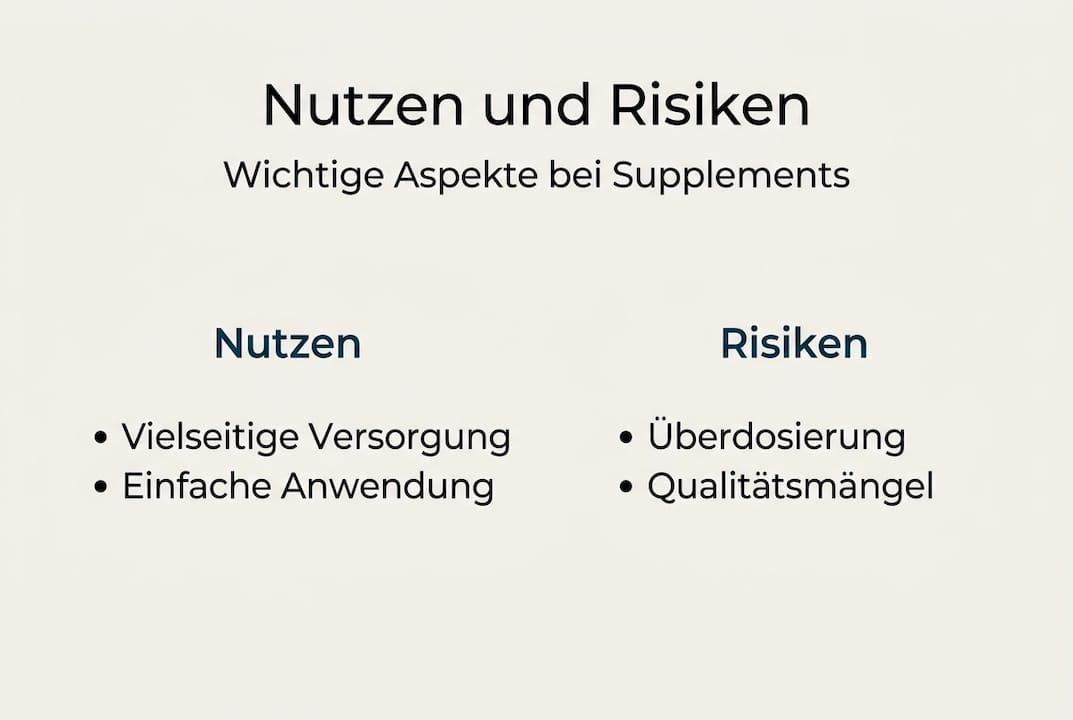 Übersicht: Chancen und Risiken von Nahrungsergänzungsmitteln