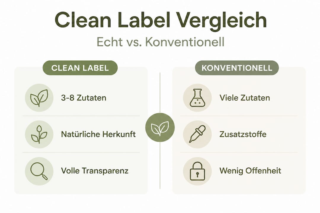 Infografik: Clean Label im Vergleich zu herkömmlichen Produkten